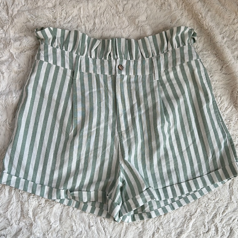 Pink Lily Striped Shorts